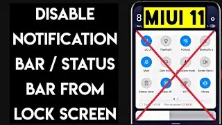 How To Disable Status Bar On Lock Screen | Remove Notification Bar From Lock Screen In MIUI 11