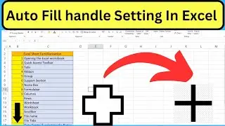 how to drag and drop cell in Excel? auto Fill handle Setting In Excel? enable drag and drop in Excel
