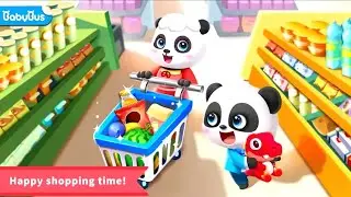 babyBus baby panda happy shopping #babybus #kidsgames #kids babybus