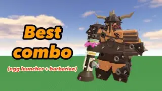 This is the BEST COMBO in Roblox Bedwars! (Egg Launcher x Barbarian)