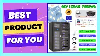 LiFePO4 48V 150Ah 100Ah 200Ah Battery Pack 6000+ Cycles Built-in
