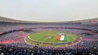 100,000 people singing national anthem during india vs pakistan match wc 2023 goosebumps guaranteed
