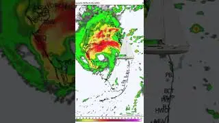 Повстречались с ураганом IAN в бухте Hooker реки St. Lucie, штат Florida, USA. Выстояли!