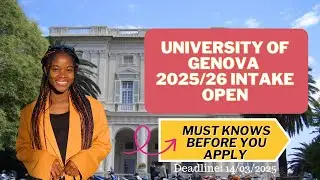 UNIVERSITY OF GENOVA 2025 INTAKE| REQUIREMENTS, NO APPLICATION FEE,SCHOLARSHIPS |STUDY IN ITALY 2025