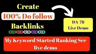 How to create 100% do follow backlinks DA 78  [in Hindi]