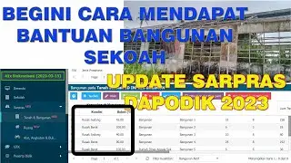 UPDATE SARPRAS DAPODIK 2023 || Begini Caranya Mendapat Bantuan Bangunan Sekolah