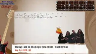 🎻 Always Look On The Bright Side of Life - Monty Python Bass Backing Track with chords and lyrics