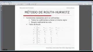 Criterio de Routh Hurwitz