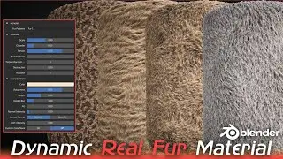 Dynamic Real Fur Material and PBR Textures In Blender
