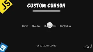 How to create custom cursor using html css and javascript only