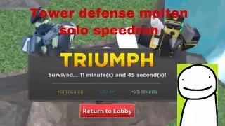 Tower defense simulator solo molten speedrun