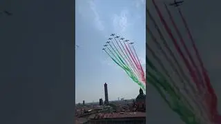 Frecce Tricolori abbracciano Bologna