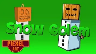 Minecraft Pixel Art - Снежный Голем (Snow Golem)