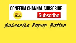 How to Add Subscriber Popup / Subscribe Popup Button