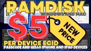 RAMDISK IBYPASSER WINDOWS AND MAC FOR ONLY $5 PER DEVICE ECID ON PASSCODE AND HELLO DEVICES ICLOUD!