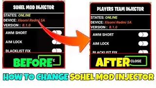 How To Change Sohel Mod Injector Name Logo YouTube Link Dailog | 