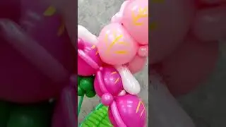 Цветы и фея из воздушных шаров 