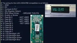 Raspberry Pi temperature monitor w/ web interface & LCD Display