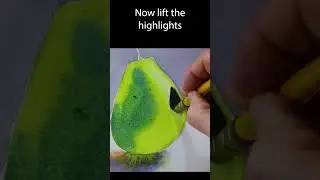 Paint a Colorful Pear in Watercolor | Step by Step 