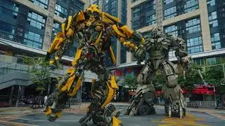 Megatron vs. Bumblebee, wonderful！威震天挑衅大黄蜂，结果被虐！