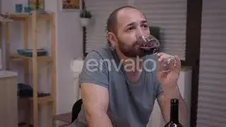 Depressed Man Drinking Alone | Stock Footage - Envato elements