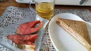 Асмр итинг 😋 РЫБНЫЙ ЗАВТРАК 🥪