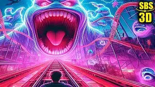 3D Ghost Village | Roller Coaster | VR Vídeo 3D SBS [Google Cardboard • VR Box]