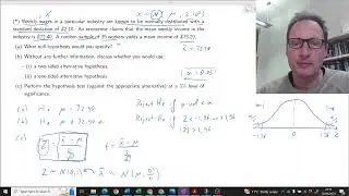 Hypothesis testing exercise example N distribution