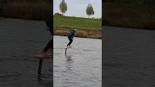 FOne JAM 1400 first touch. Pumpfoiling, Dockstart