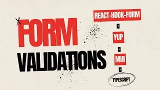React hook form with yup validations | React JS + Typescript