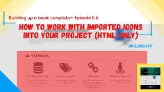 How to import icons in your project |Template with HTML and CSS| Part5.6| Importing icons-Final Part
