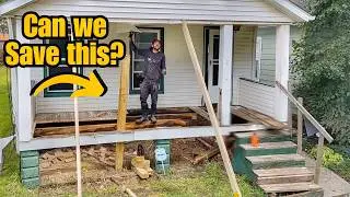 Trying To Save A 100+ Year Old Porch! Neglected Hoarder House Part 18