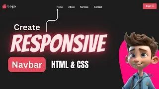 "Creating a Responsive Navigation Bar with HTML and CSS 🔥B CODER 🔥"