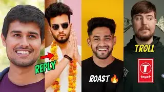 DHRUVA RATHEE REPLY TO ELVISH YADAV 🔥 MR BREAST TROLL T-SERIES 😂THAGESH ROSTED🔥