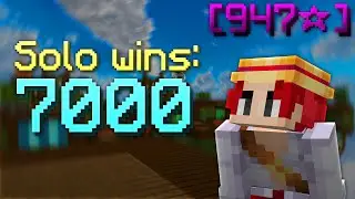 7000 solo wins (hypixel bedwars)