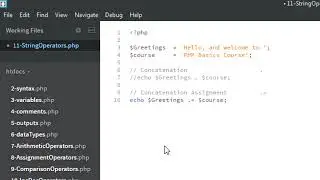 12 - String Operators - PHP Basics