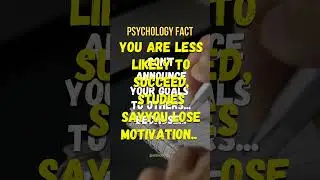 Never tell your goals to others | Psychology Facts | Facts for Life 13 | #shorts #psychologyfacts