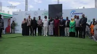 MHE. RAIS DKT. SAMIA AWEKA JIWE LA MSINGI SULUHU SPORTS ACADEMY MKUNGUNI-KIZMKAZI ZANZIBAR