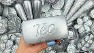 ASMR★Soap boxes with foam glitter & starch★4K★