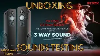 #Intex 13501 2.2 Tower Speaker 14000 Watt PMPO Unboxing With Sound Testing