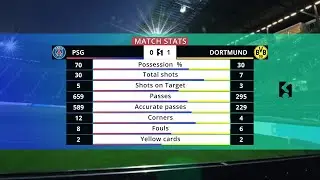 EXAMPLE WITH STATISTICS -- PSG vs Borussia Dortmund ｜ UEFA Champions League Semi Final
