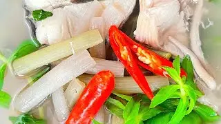 របៀបធ្វើសម្លម្ជូព្រលិត I Sour Water-lily Soup With Fish - 05