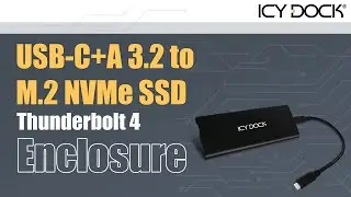 ICY DOCK USB-C+A 3.2 Gen 2 (10Gbps) to M.2 NVMe SSD Enclosure | ICYNano MB861U31-1M2B