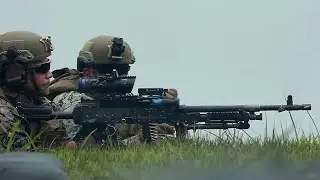 U.S. Marines Fire M240B Machine Guns