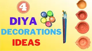 4 Diya Decoration Ideas (2022) | DIY | Diya Decoration at Home