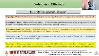 Volumetric Efficiency by Dr  Alok Agrawal