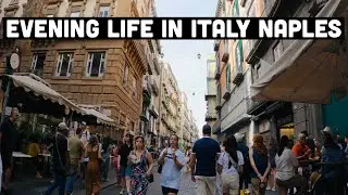 🔥 Hot Evening Life in Italy Naples Walk City Tour — 4k