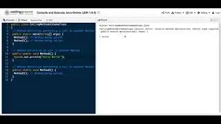 error: invalid method declaration; return type required public static  Method1() {