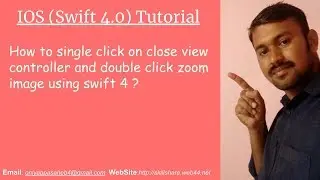 How to single click on close view controller and double click zoom image using swift 4 ?
