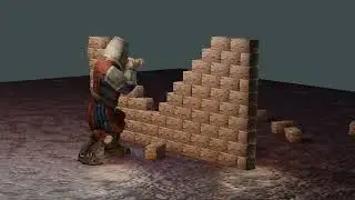 Medial Guardian Kicking Through A Wall - Animation Made With Blender